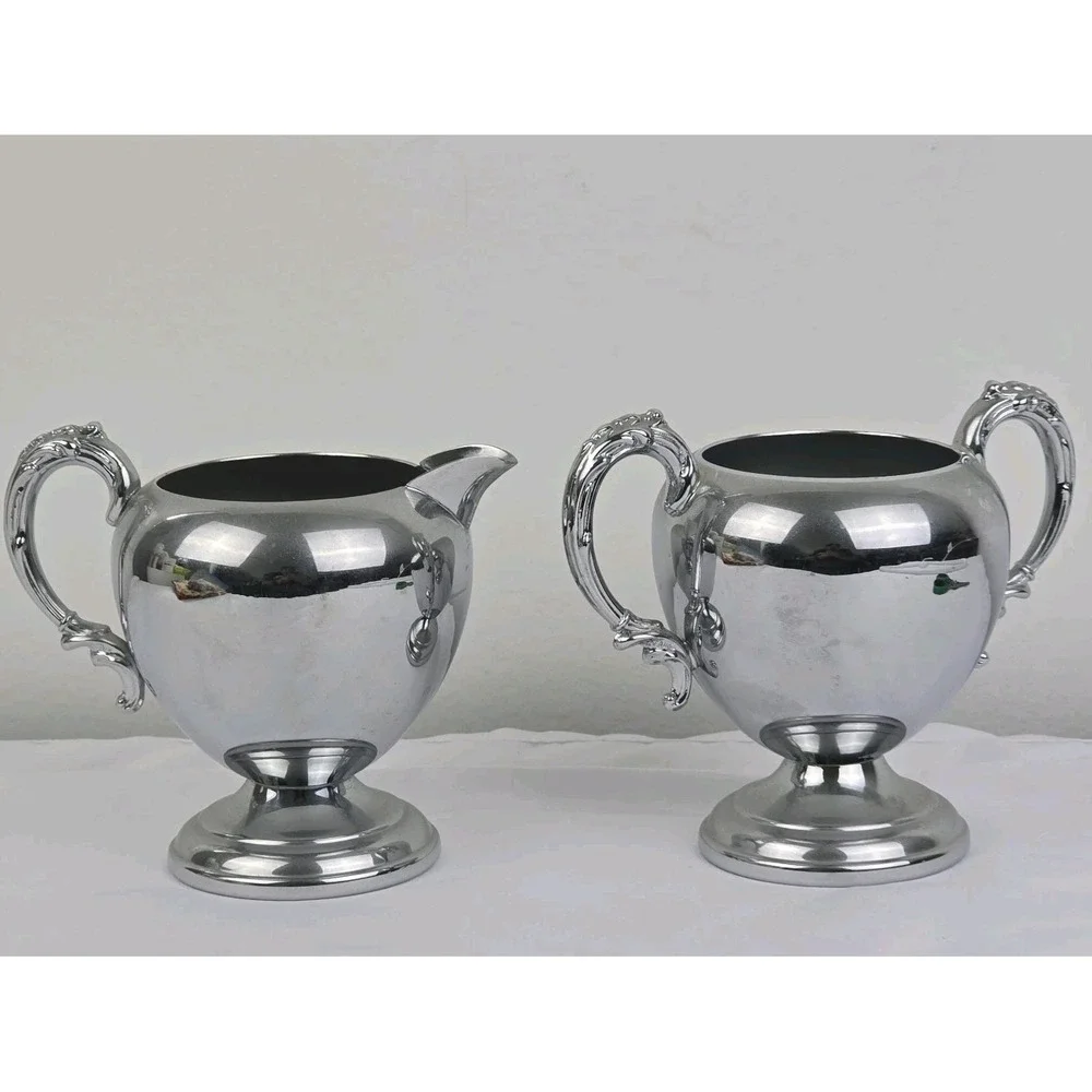 Danny Wilson Original Creamer And Sugar Bowl With Lid‎ Stainless Steel